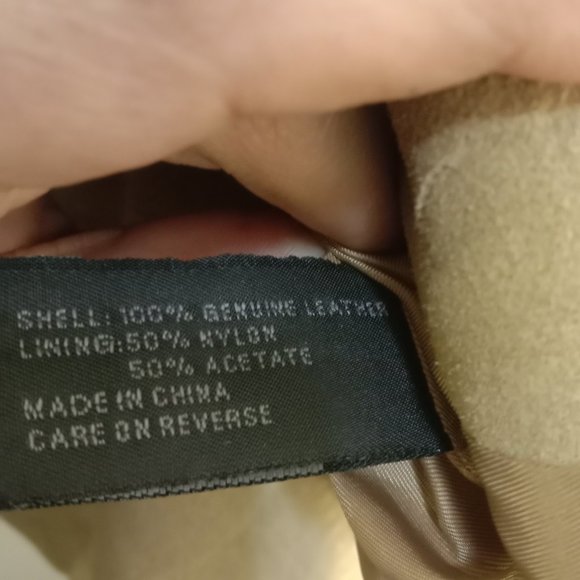 Express Men's Three Button Single Breasted Leather Blazer Jacket Brown Small - Picture 5 of 5